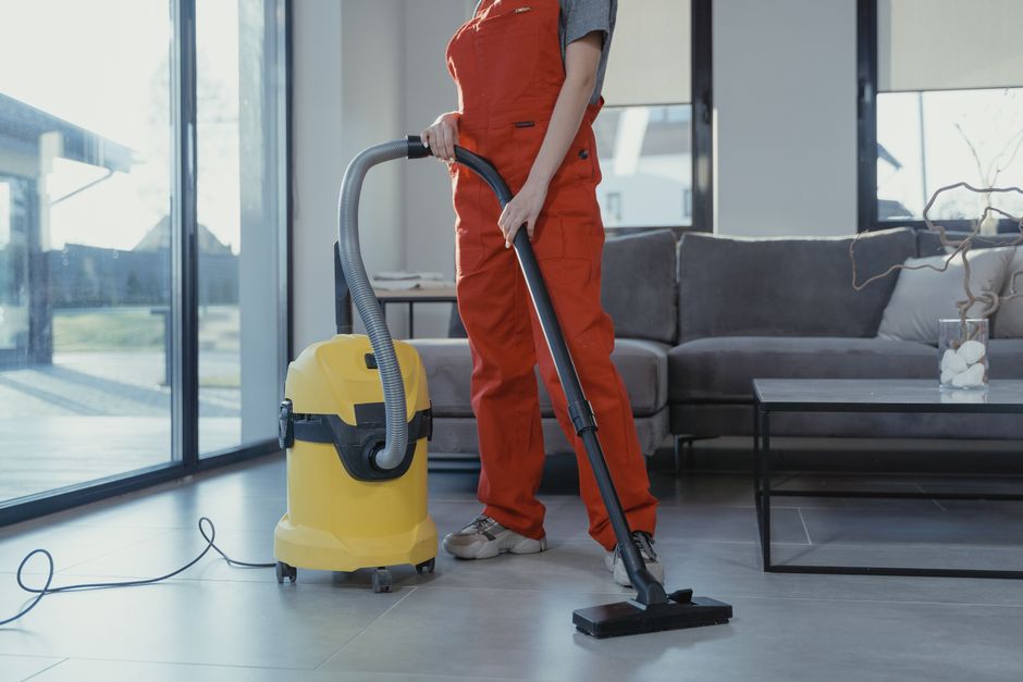 Professional cleaning service worker